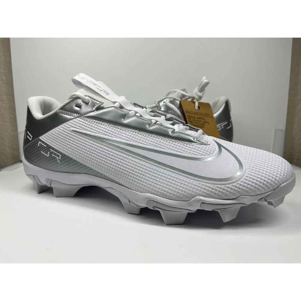 Nike Vapor Edge Shark 2‎ Football Cleats Men's 16 Metallic Silver/White